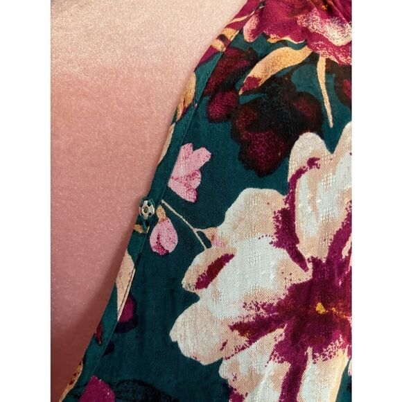 NWT Band of the Free 1/2 Wrap Dress Pine Plum 1/2 Elastic Waist Ruffle Hem M - Picture 10 of 13